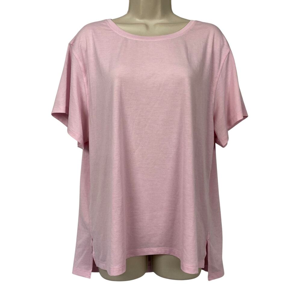 Lululemon All Yours T Shirt Womens 12 Pastel Pink Relaxed Boxy Crewneck Top